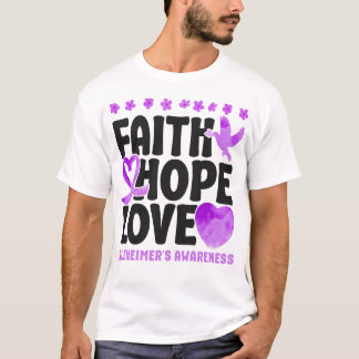 Alzheimer Dementia Faith Hope Love Alzheimer's T-Shirt