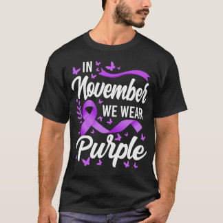 Alzheimer Dementia In November We Wear Purple T-Shirt