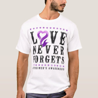 Alzheimer Dementia Love Never Forgets Alzheimer's T-Shirt