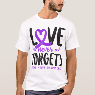 Alzheimer Dementia Love Never Forgets Alzheimer's T-Shirt