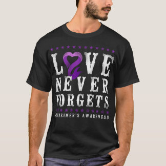 Alzheimer Dementia Love Never Forgets Alzheimer's T-Shirt