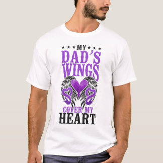 Alzheimer Dementia My Dad's Wings Cover My Heart T-Shirt