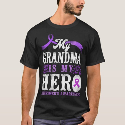 Alzheimer Dementia My Grandma Is My Hero T_Shirt
