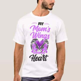 Alzheimer Dementia My Husband's Wings Cover My T-Shirt