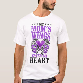 Alzheimer Dementia My Mom's Wings Cover My Heart T-Shirt