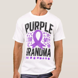 Alzheimer Dementia Purple For My Grandma Grandma T-Shirt