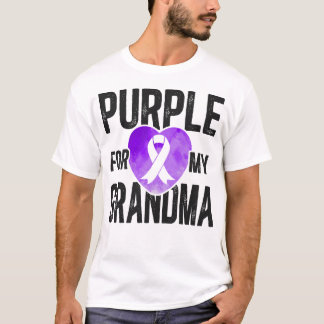 Alzheimer Dementia Purple For My Grandma Grandma T-Shirt