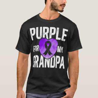 Alzheimer Dementia Purple For My Grandpa Grandpa T-Shirt