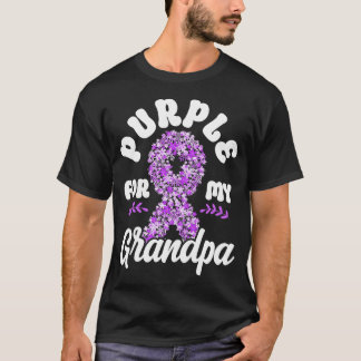 Alzheimer Dementia Purple For My Grandpa Grandpa T-Shirt