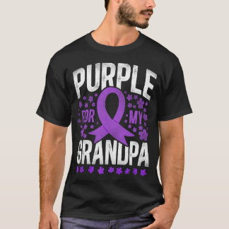 Alzheimer Dementia Purple For My Grandpa Grandpa T-Shirt