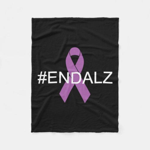 Alzheimer end Heimer Awareness Purple Top  Fleece Blanket