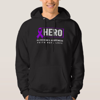 Alzheimer Hero - Purple Ribbon Alzheimer Awareness Hoodie