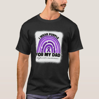 Alzheimer I Wear Purple For My Dad Alzheimer's Awa T-Shirt