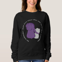 Alzheimer Monat I Endalz Purple Bow Elephant Sweatshirt
