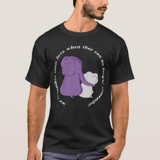 Alzheimer Monat I Endalz Purple Bow Elephant T-Shirt