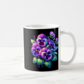 Alzheimer Purple Floral Pansy Dementia Alzheimer&# Coffee Mug