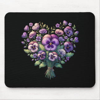 Alzheimer Purple Floral Pansy Dementia Alzheimer&# Mouse Pad