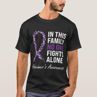 Alzheimer_s Awareness Purple Ribbon Dementia Mom D T-Shirt