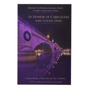 Alzheimer’s Dementia Awareness London Bridge Wood Wall Art