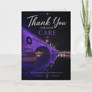 Alzheimer’s Dementia Awareness Purple Letterpress Thank You Card