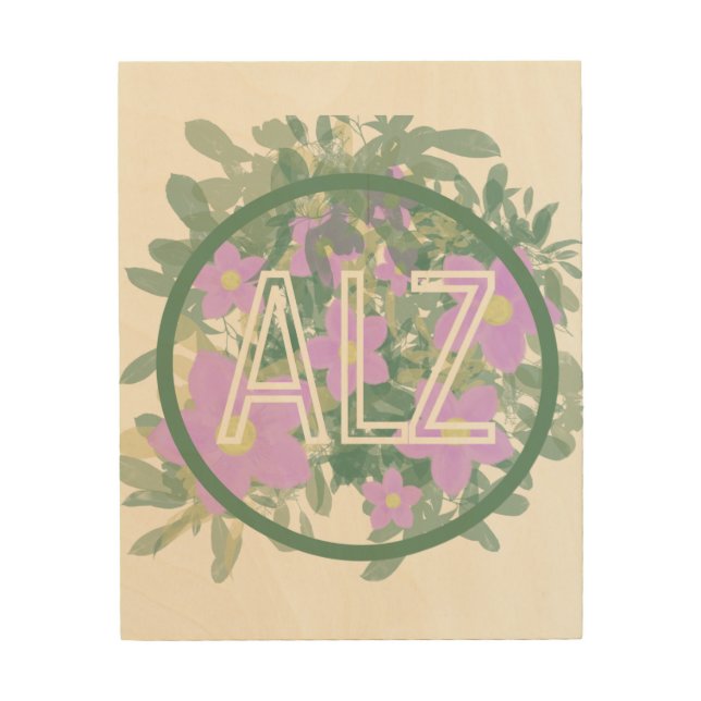 Alzheimer’s & Dementia Awareness Wood Wall Art (Front)