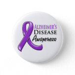 Alzheimer’s Disease Awareness Ribbon Pinback Button