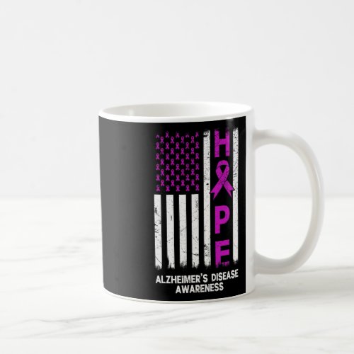 Alzheimerheimer Disease Awareness American Flag Me Coffee Mug