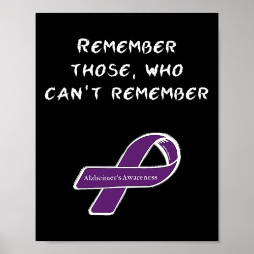 Alzheimerheimer Disease Day Heimers Awareness Rib Poster