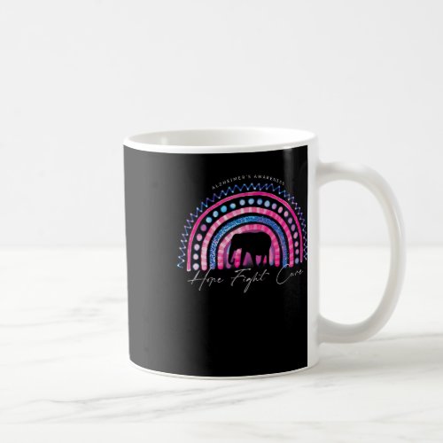 Alzheimerheimer End Awareness Rainbow Elephant  Coffee Mug