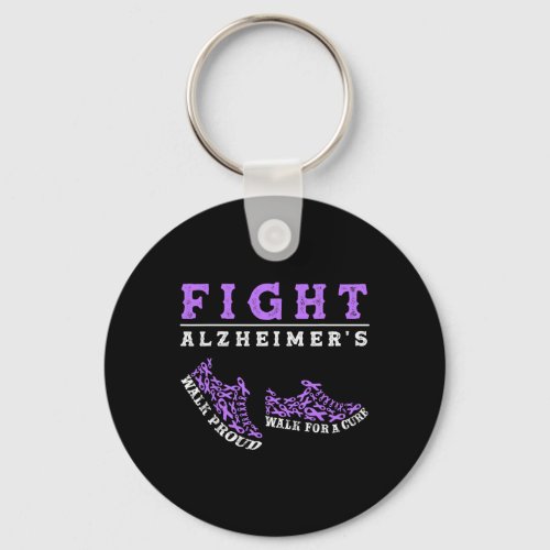 Alzheimerheimers Awareness Heimer Warrior Men Wom Keychain