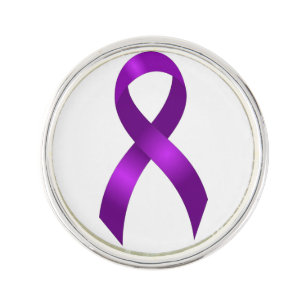 Alzheimers and Crohns & Colitis Purple Ribbon Pin