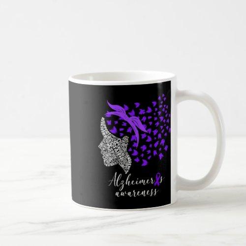 Alzheimers Awareness Alzheimers Purple Butterflies Coffee Mug