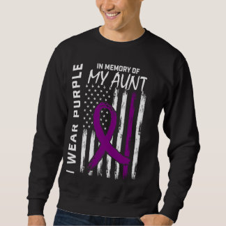 Alzheimers Awareness Aunt American Flag 4th of Jul Sweatshirt