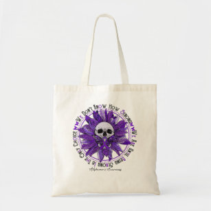 Alzheimer'S Awareness Awareness Skull Sunflower We Tote Bag