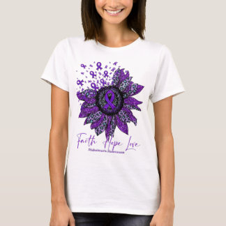 Alzheimer'S Awareness Awareness Sunflower Faith Ho T-Shirt