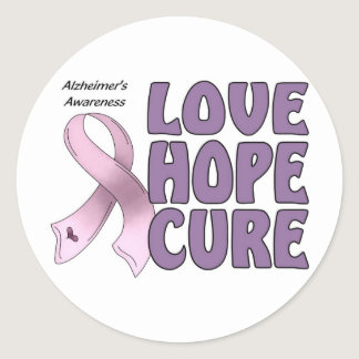 Alzheimer's Awareness Classic Round Sticker