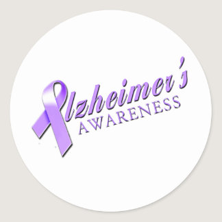 Alzheimer's Awareness Classic Round Sticker