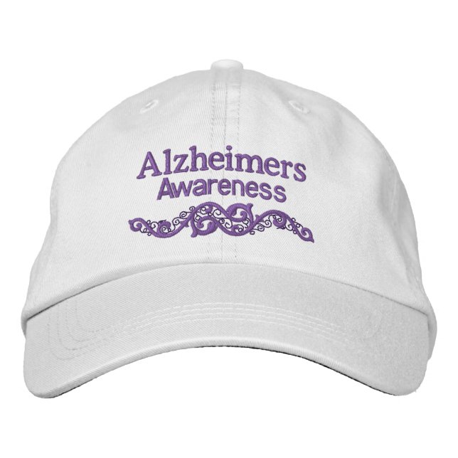 Alzheimers Awareness Custom Embroidered Hat (Front)