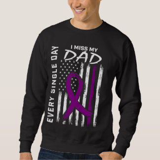 Alzheimers Awareness Dad American Flag 4th of July Sweatshirt