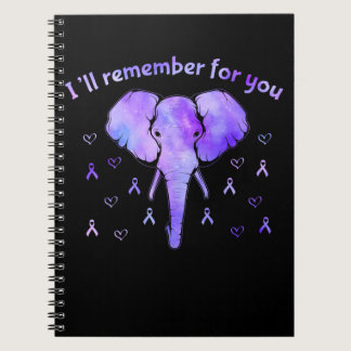 Alzheimers Awareness Elephant Family Memories Notebook