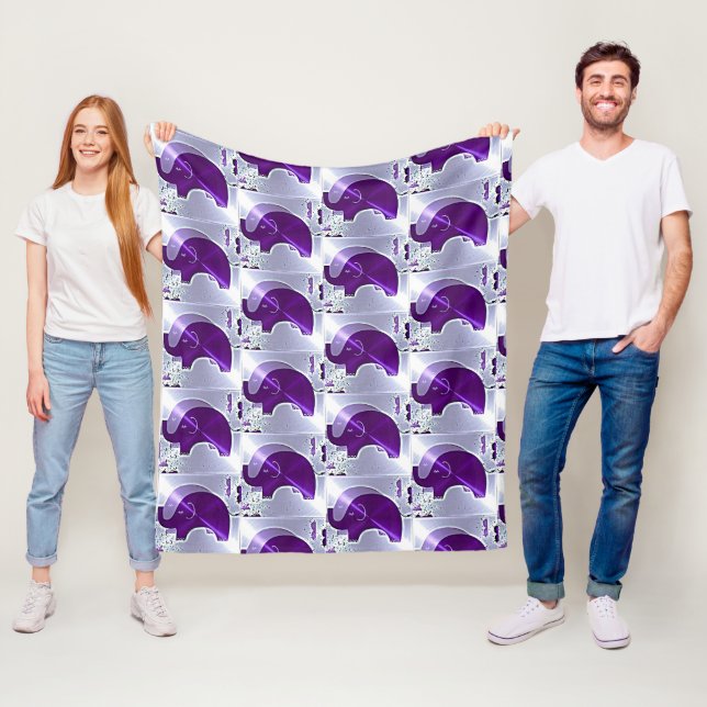 Alzheimer's Awareness Elephants Fleece Blanket (In Situ)