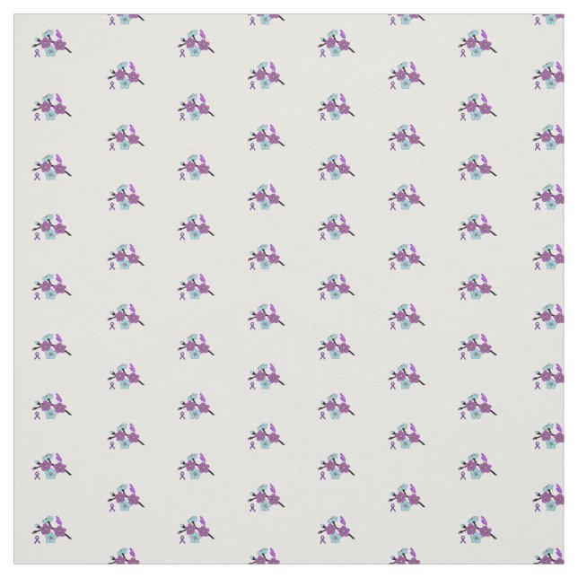 Alzheimers awareness fabric (Swatch)