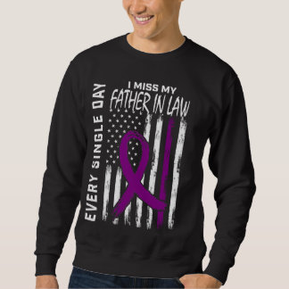 Alzheimers Awareness Father In Law American Flag 4 Sweatshirt