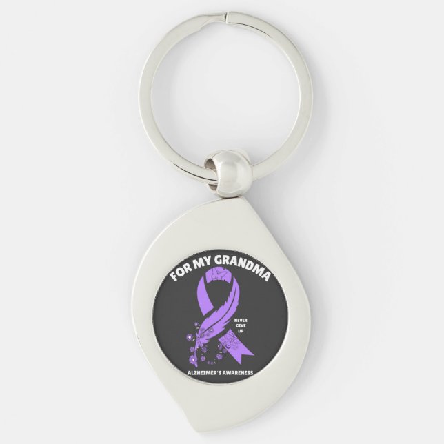 Alzheimer's Awareness - For My Grandma Keychain (Front)