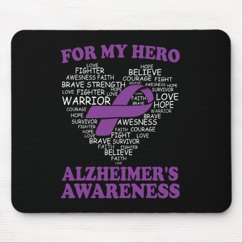 Alzheimers Awareness For My Hero Alzheimers Awaren Mouse Pad