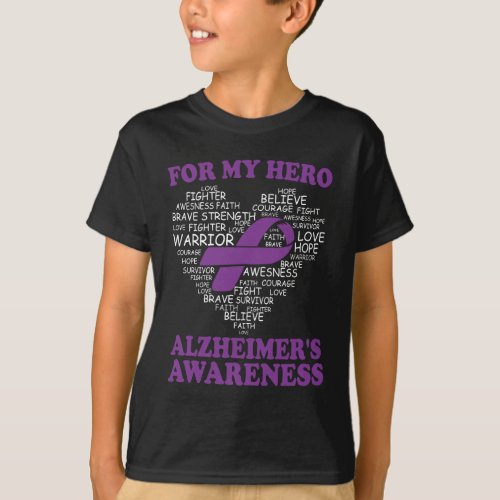 Alzheimers Awareness For My Hero Alzheimers Awaren T_Shirt