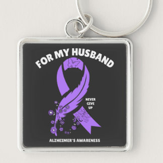 Alzheimer's Awareness for My Husband Keychain
