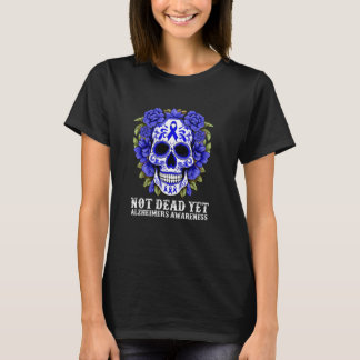 Alzheimers Awareness Graphic Flower Skull Aware Gi T-Shirt