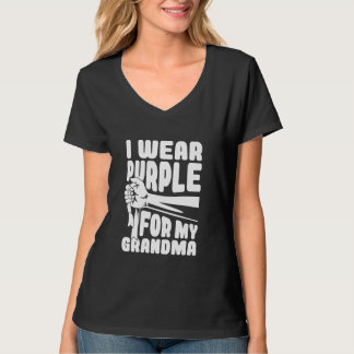 Alzheimers Awareness - I Wear Purple For My Grandm T-Shirt