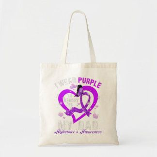 Alzheimer'S Awareness I Wear Purple In Memory Of M Tote Bag